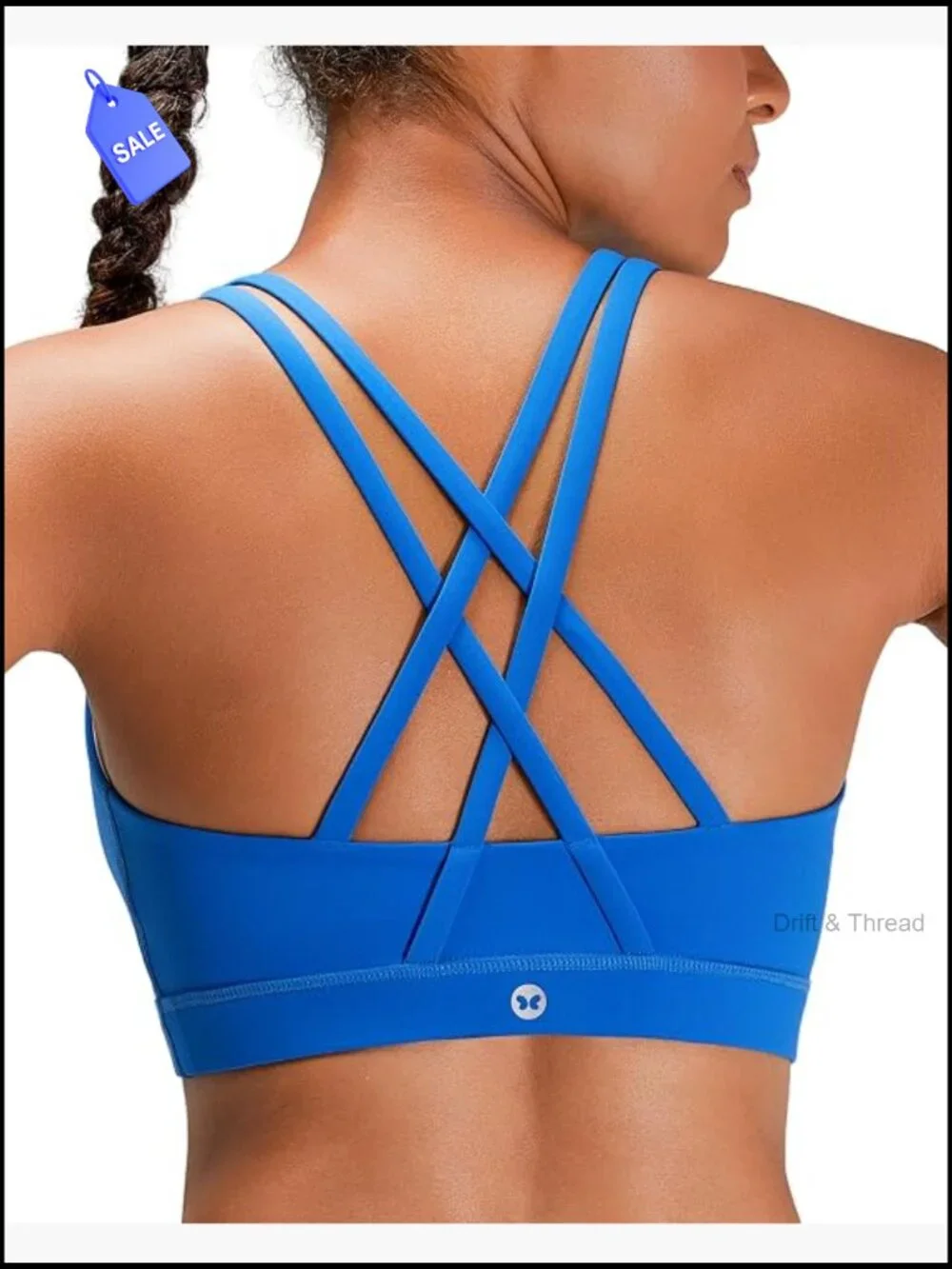 Medium Support Sports Bra Criss-Cross Back Padded Strappy Yoga Bra